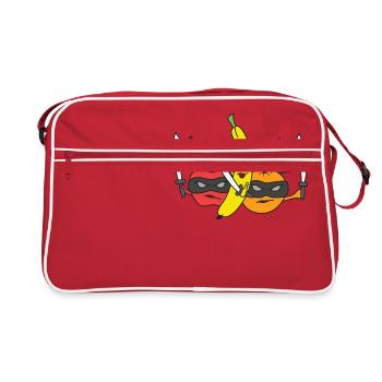 Fruits fruit drôle cadeau végétarien végétalien - Sac Retro - rouge/blanc - Devant