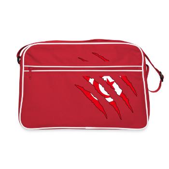Tunisia Football Fan Shirt World Cup Gift - Retro Bag - red/white - Front