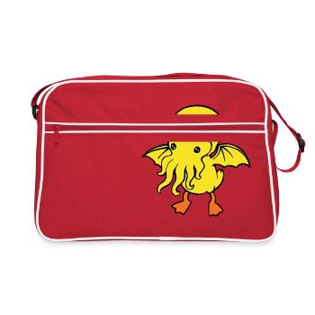 Release the Quackin squeaky duckling duck - Retro Bag - red/white - Front