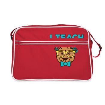 J'enseigne des cookies intelligents aux enseignants de cadeaux - Sac Retro - rouge/blanc - Devant