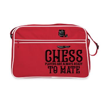Les joueurs d'échecs sont toujours prêts à s'accoupler - Sac Retro - rouge/blanc - Devant