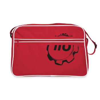 710er Deckel - Retro Tasche - Rot/Weiß - Vorne