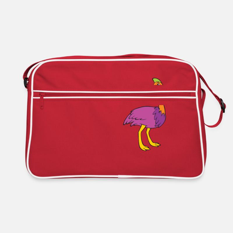 Vogel Strauß Retro Tasche