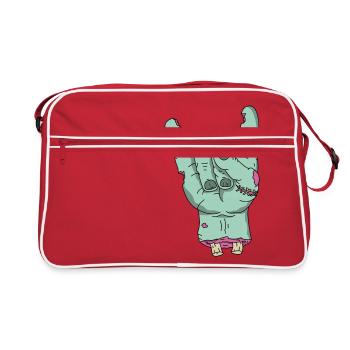 Zombie Halloween sang morts-vivants rock apocalyptique horreur - Sac Retro - rouge/blanc - Devant