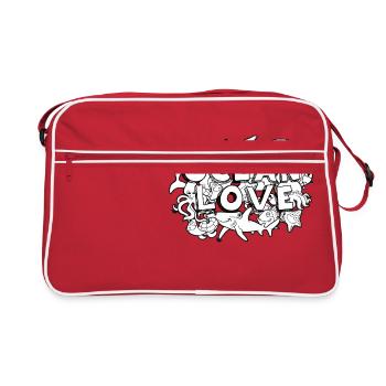 doodle Art Ocean - Sac Retro - rouge/blanc - Devant