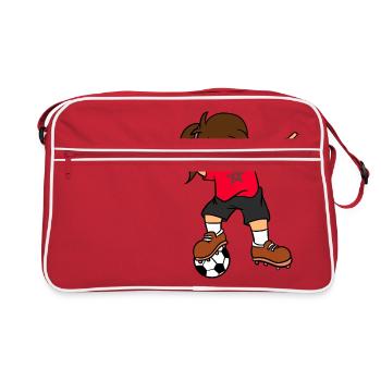Maroc Soccer Ball Dabbing Girl Football marocain - Sac Retro - rouge/blanc - Devant