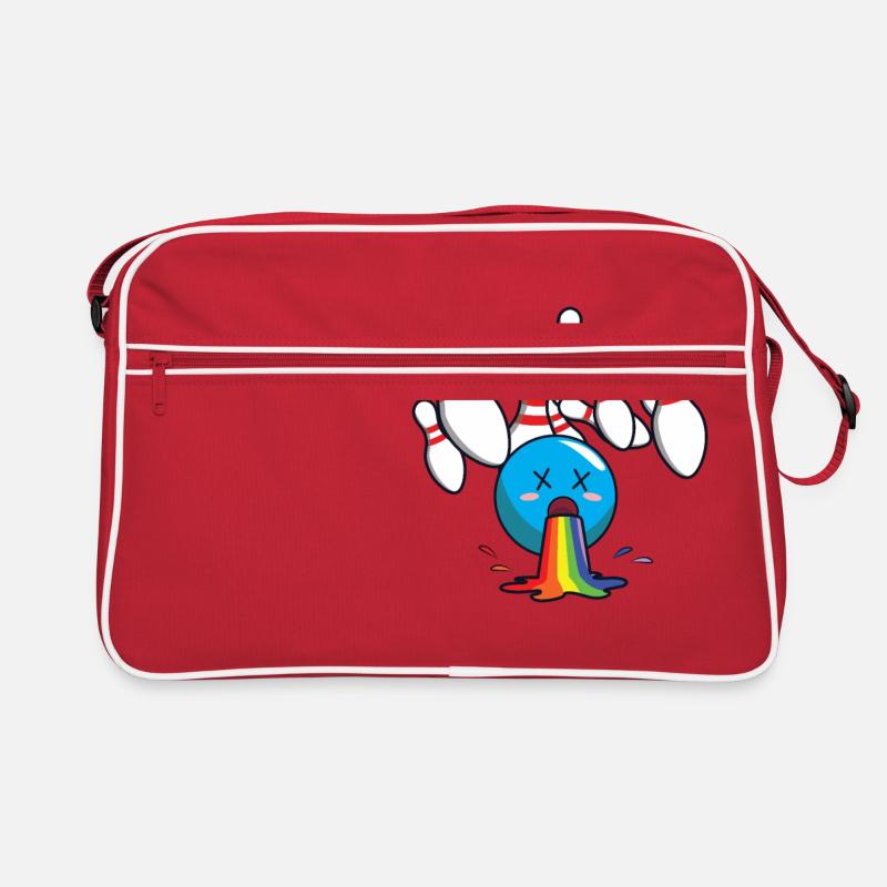 Bowling bowling rainbow Retro Bag