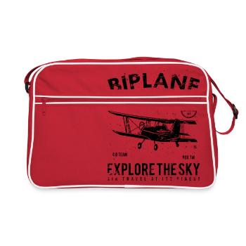 avion - Sac Retro - rouge/blanc - Devant