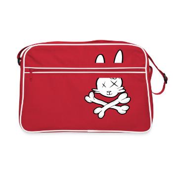 Crâne de lapin - Sac Retro - rouge/blanc - Devant