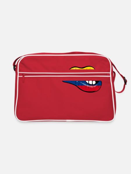 Colombia Football Gift Colombia Fan Sexy - Retro Bag - red/white - Front