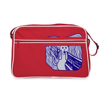 Chat pleure - Sac Retro - rouge/blanc - Devant