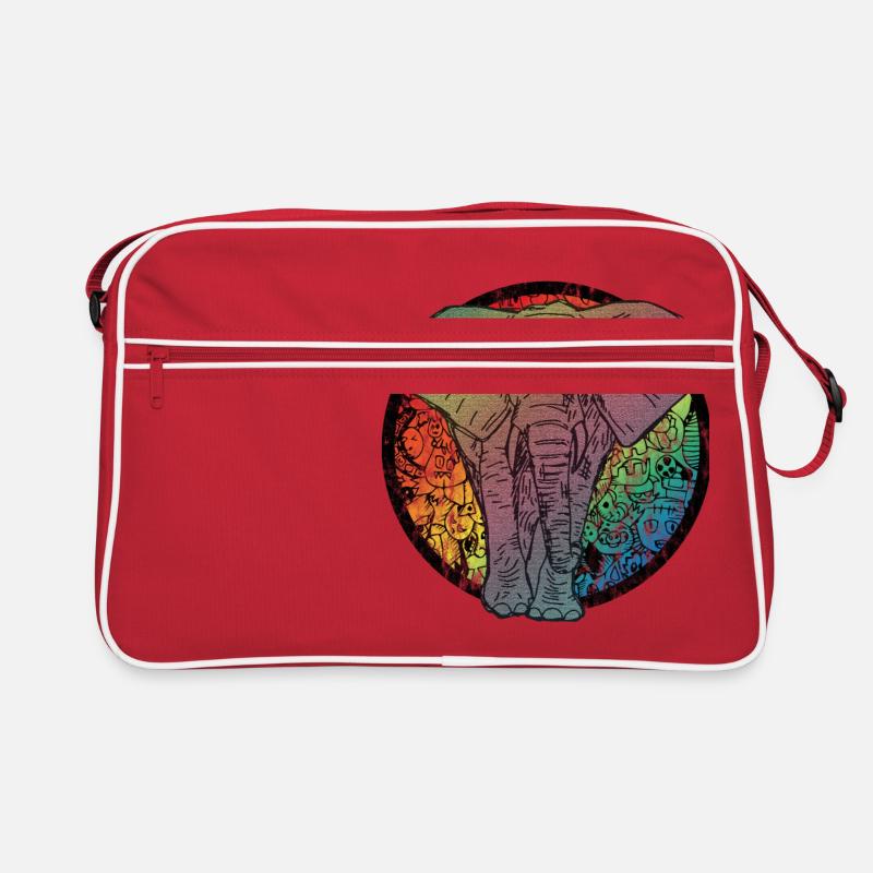Caricature d'éléphant Sac Retro