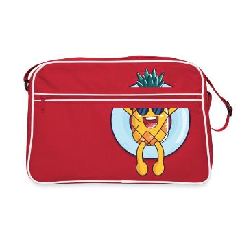 Ananas flottant frais - Sac Retro - rouge/blanc - Devant