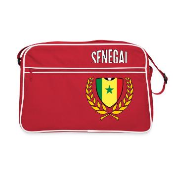 Senegal Soccer Jersey - Football Fan Support - Retro Bag - red/white - Front