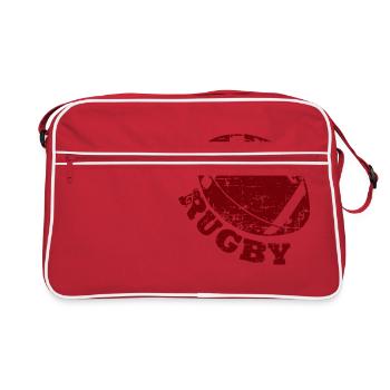 Joueur de rugby à XV de rugby - Sac Retro - rouge/blanc - Devant