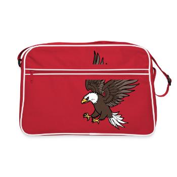 Attaques Adler - Sac Retro - rouge/blanc - Devant