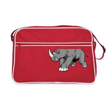 Cool rhino - Retro Bag - red/white - Front