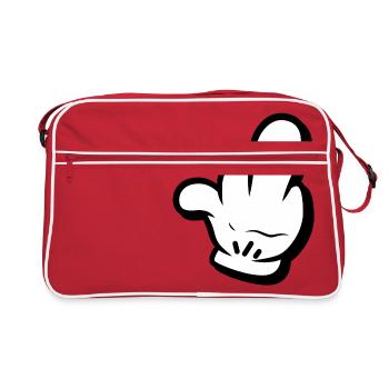 Middle finger comic style - Retro Bag - red/white - Front