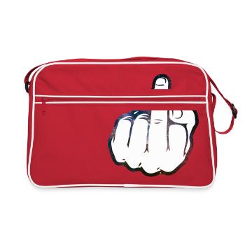 Caricature du doigt - Sac Retro - rouge/blanc - Devant