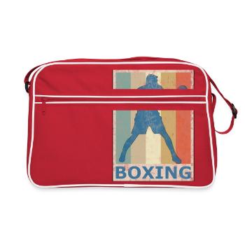 Retro Vintage Style Boxing Boxer Kickboxing - Retro Bag - red/white - Front