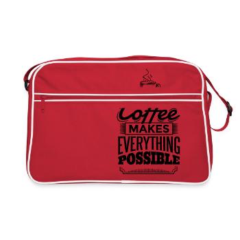 Le café rend tout possible - Sac Retro - rouge/blanc - Devant