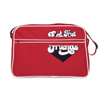 Eat fruits not friends - Retro Bag - red/white - Front