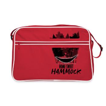 Hamac vacances T-shirt cadeau - Sac Retro - rouge/blanc - Devant