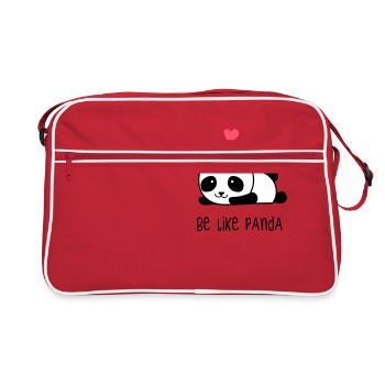 Mignon panda doux - Sac Retro - rouge/blanc - Devant