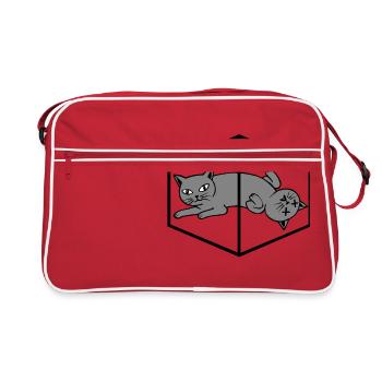 Schrödinger's cat - Retro Bag - red/white - Front