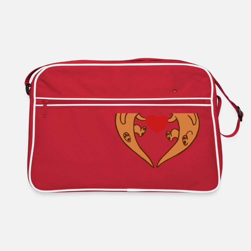 Otter mit Herz Retro Tasche