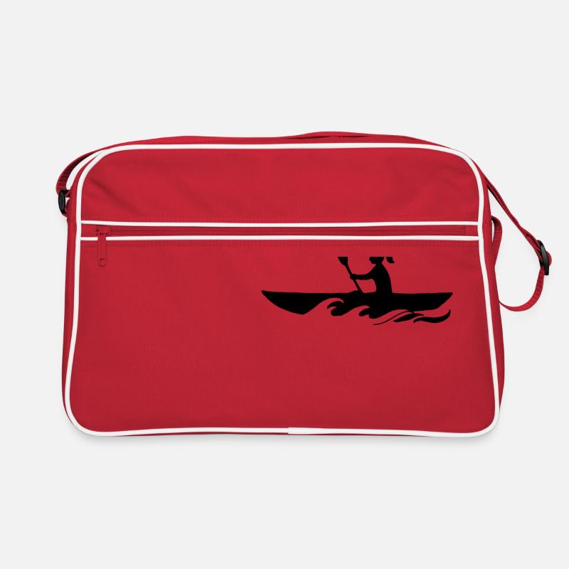 Kajak - Retro Tasche - Rot/Weiß