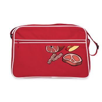 Viandes - Sac Retro - rouge/blanc - Devant