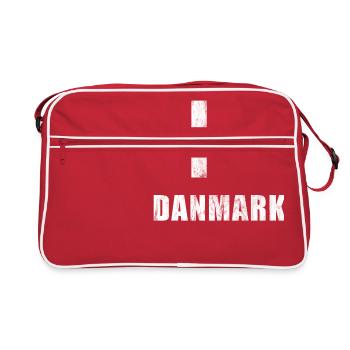 Danemark Dannebrog Danish flag Danes vintage - Sac Retro - rouge/blanc - Devant
