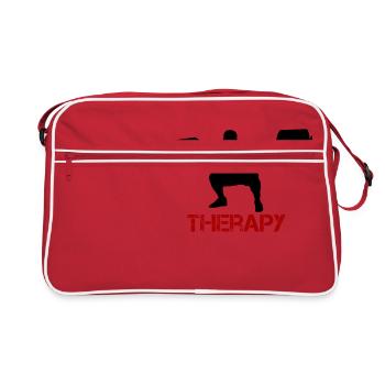 Therapy Bodybuilding Powerlifting Lifting Gym - Retro Tasche - Rot/Weiß - Vorne