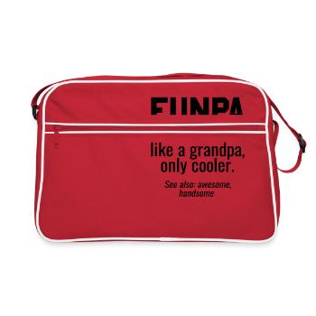 Drôle Funpa Funny Grandpa - Sac Retro - rouge/blanc - Devant