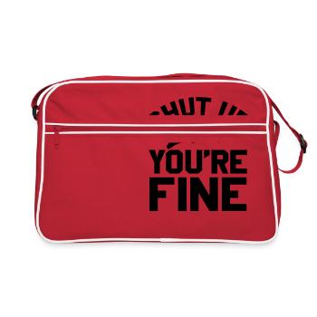 Be quiet liver, you're fine - Retro Bag - red/white - Front