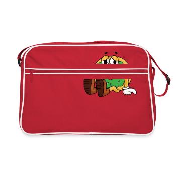 Donut with frosting candy sugar sprinkles - Retro Bag - red/white - Front