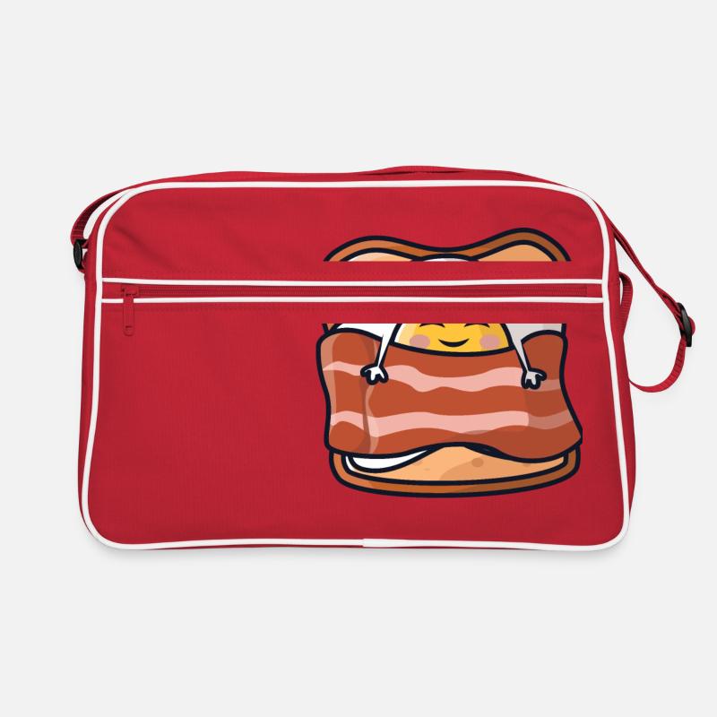 Sleeping breakfast/fried egg, toast and bacon Retro Bag