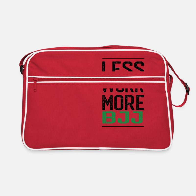 Witziges BJJ , MMA Shirt - less work, more BJJ Retro Tasche