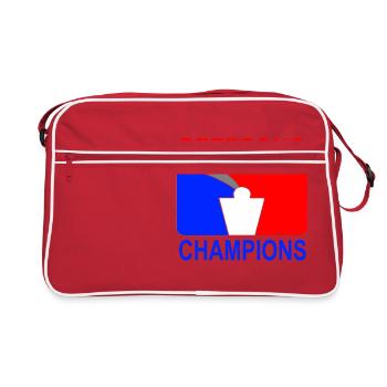 Beerpong Champions Geschenkidee - Retro Tasche - Rot/Weiß - Vorne