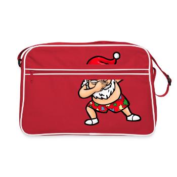 Père Noël vacances soleil plage mer - Sac Retro - rouge/blanc - Devant