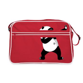 Dabbing Panda Panda - Sac Retro - rouge/blanc - Devant