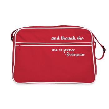 And although she is little, she is violent - Retro Bag - red/white - Front