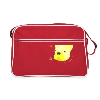 Bulldog français - Sac Retro - rouge/blanc - Devant