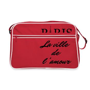 Paris La ville de l'amour - Sac Retro - rouge/blanc - Devant