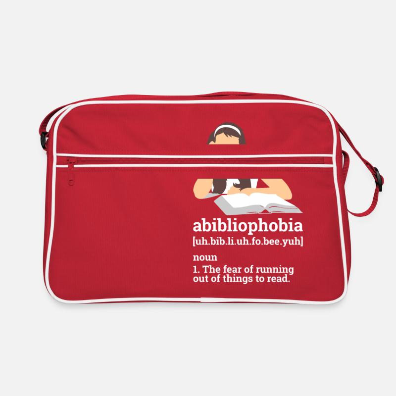 READING: abibliophobia - Retro Bag - red/white
