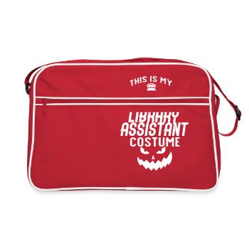 Scary-Bibliothek-Assistent - Retro Tasche - Rot/Weiß - Vorne