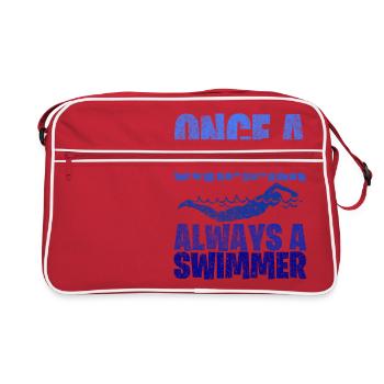 Bath Lake Ocean Swimming Gift - Retro Bag - red/white - Front