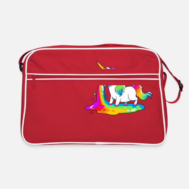 Regenbogen Kotze Einhorn Erbrechen Pony Geschenk Retro Tasche