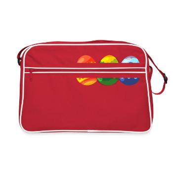 Hipster Osterei - Retro Tasche - Rot/Weiß - Vorne